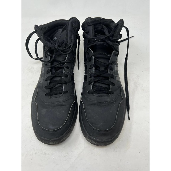 adidas Hoops 3.0 High Sneakers Basket Gym Leather Black Mens 12 Model GV6683 - Picture 2 of 8